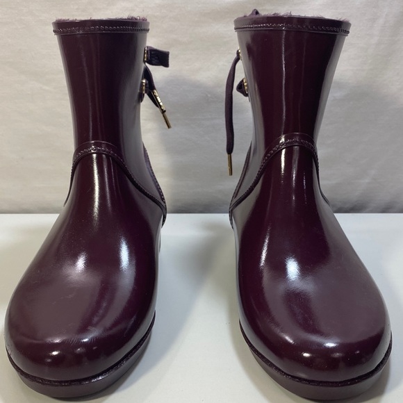 Michael Kors Larson Back-Tie Rain Booties Boot - Picture 2 of 6